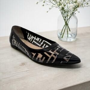 Fendi PVC Colibri FF Logo Ballerina Ballet Flat (40)